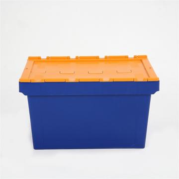 New Style Lidded Plastic Storage Box Heavy Duty Attached Lid Container