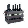 Cheap design custom natural vintage wood wine crate 4 bottles carrying case #3 small image