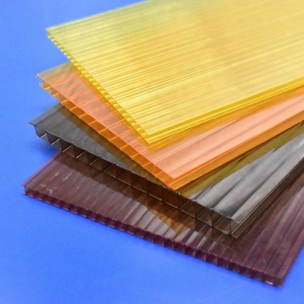 Colored plastic polycarbonate hollow roof sheets #3 image