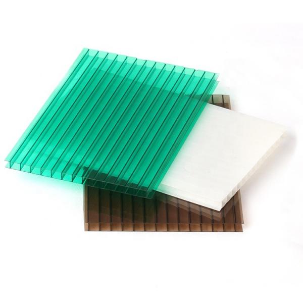 Green Twin-Wall Polycarbonate PC Hollow Sheet with RoHS #1 image