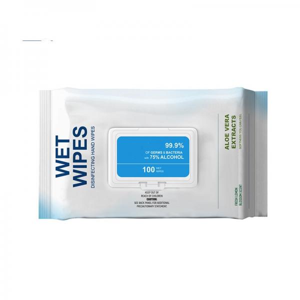 30 pc Customized wholesale non-woven antiseptic wet wipes antibacterial alcohol wet wipes towelettes alcohol #2 image